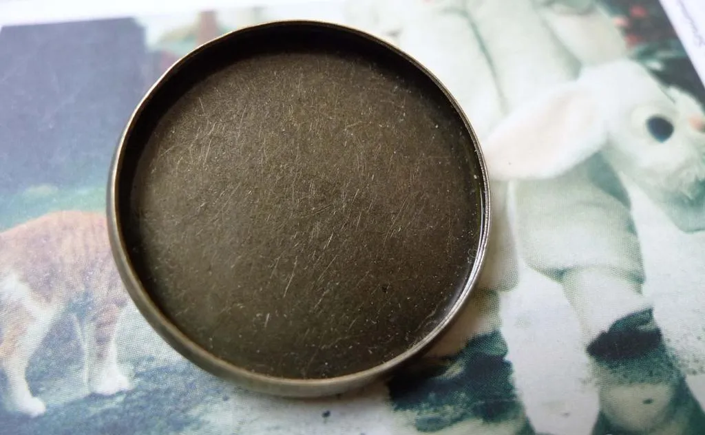 10 pcs Antique Bronze Pendant Tray Base Brooch Back A6584