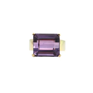 13.8CT Amethyst 18K Gold Ring