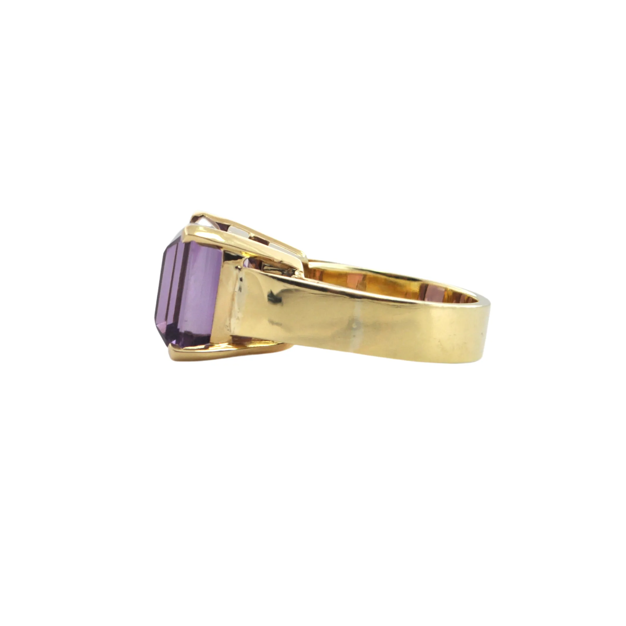 13.8CT Amethyst 18K Gold Ring