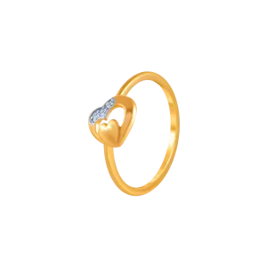 14k (585) Yellow Gold And Diamond Ring For Women