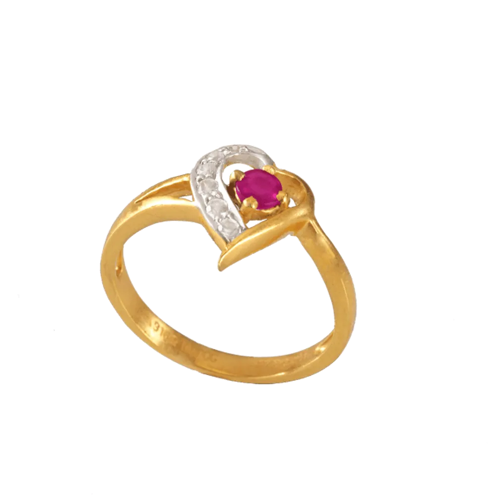 22KT Yellow Gold Ring For Women