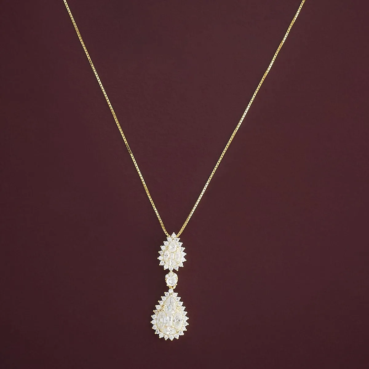 92.5 Silver Pendant with Chain and Earring Set 183046