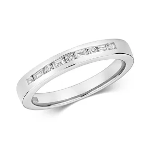 9ct White Gold Diamond Set Wedding Ring...