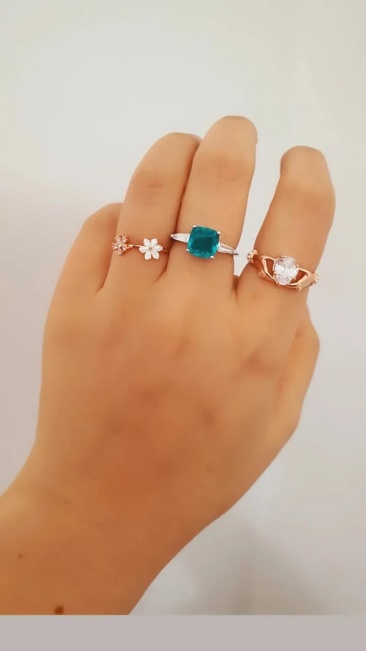 Adjustable Magic Ring in 925 Sterling Silver with Rose Gold Plating