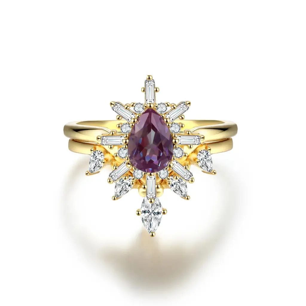 Alice Ring Set - Alexandrite