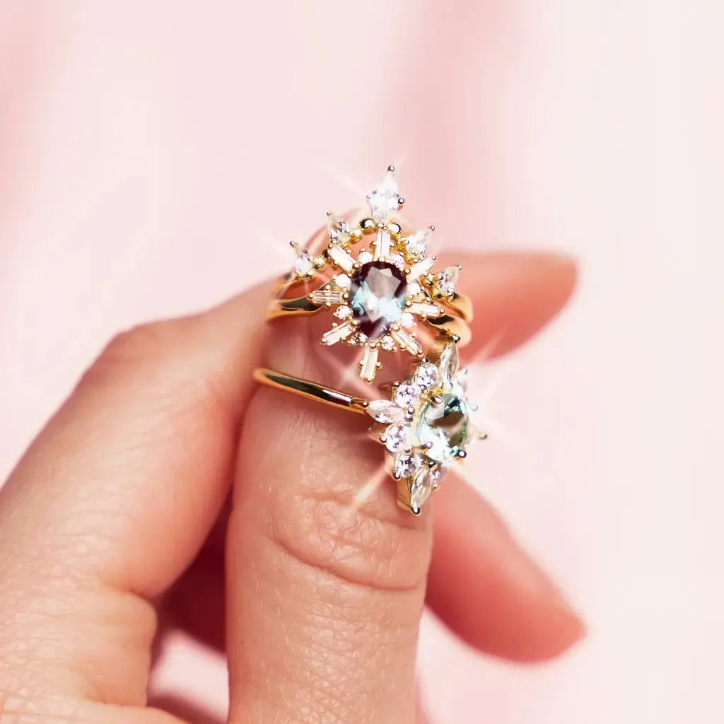 Alice Ring Set - Alexandrite