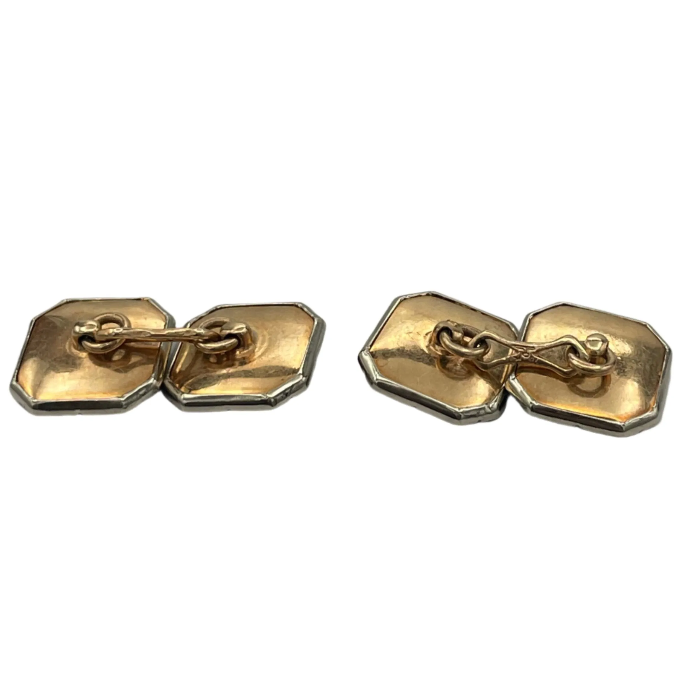 Antique Art Deco Onyx and Pearl 10k Gold Men's Shirt Button and Cufflink Set