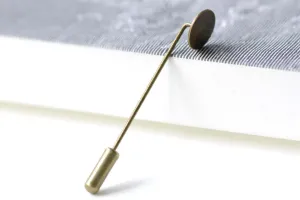 Antique Bronze Stick Pin Clutch Blanks 10mm Pad Set of 10 A8144