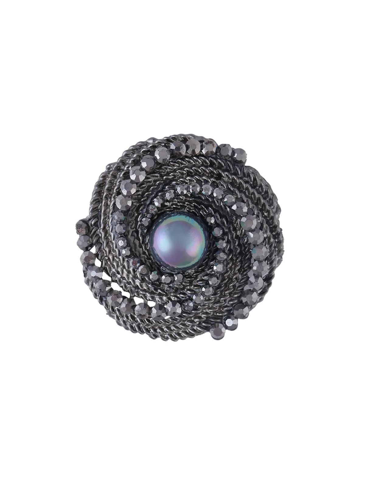 Antique Colour Vintage Design Diamond & Pearl Brooch