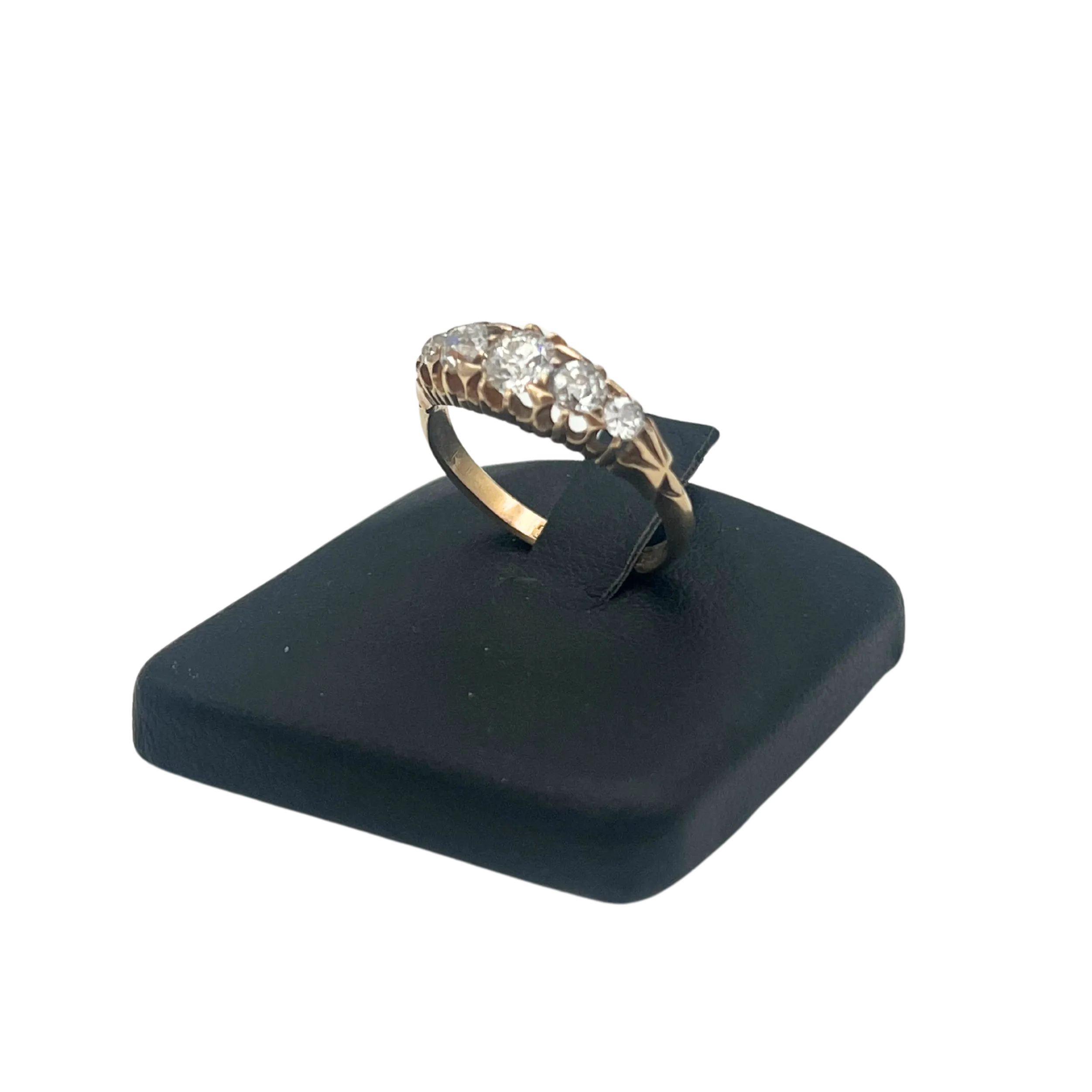 Antique English (Birmingham) 0.86ct Old European cut 5 stone ring Circa 1898