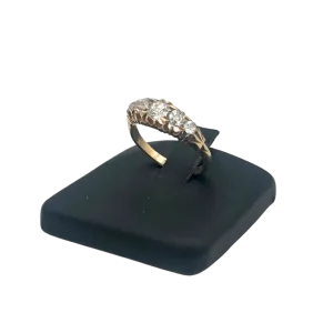 Antique English (Birmingham) 0.86ct Old European cut 5 stone ring Circa 1898