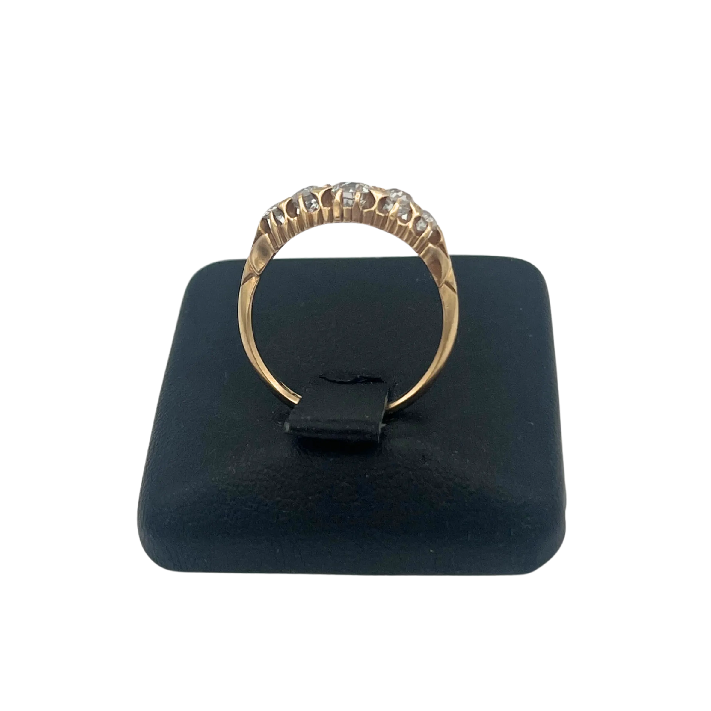Antique English (Birmingham) 0.86ct Old European cut 5 stone ring Circa 1898