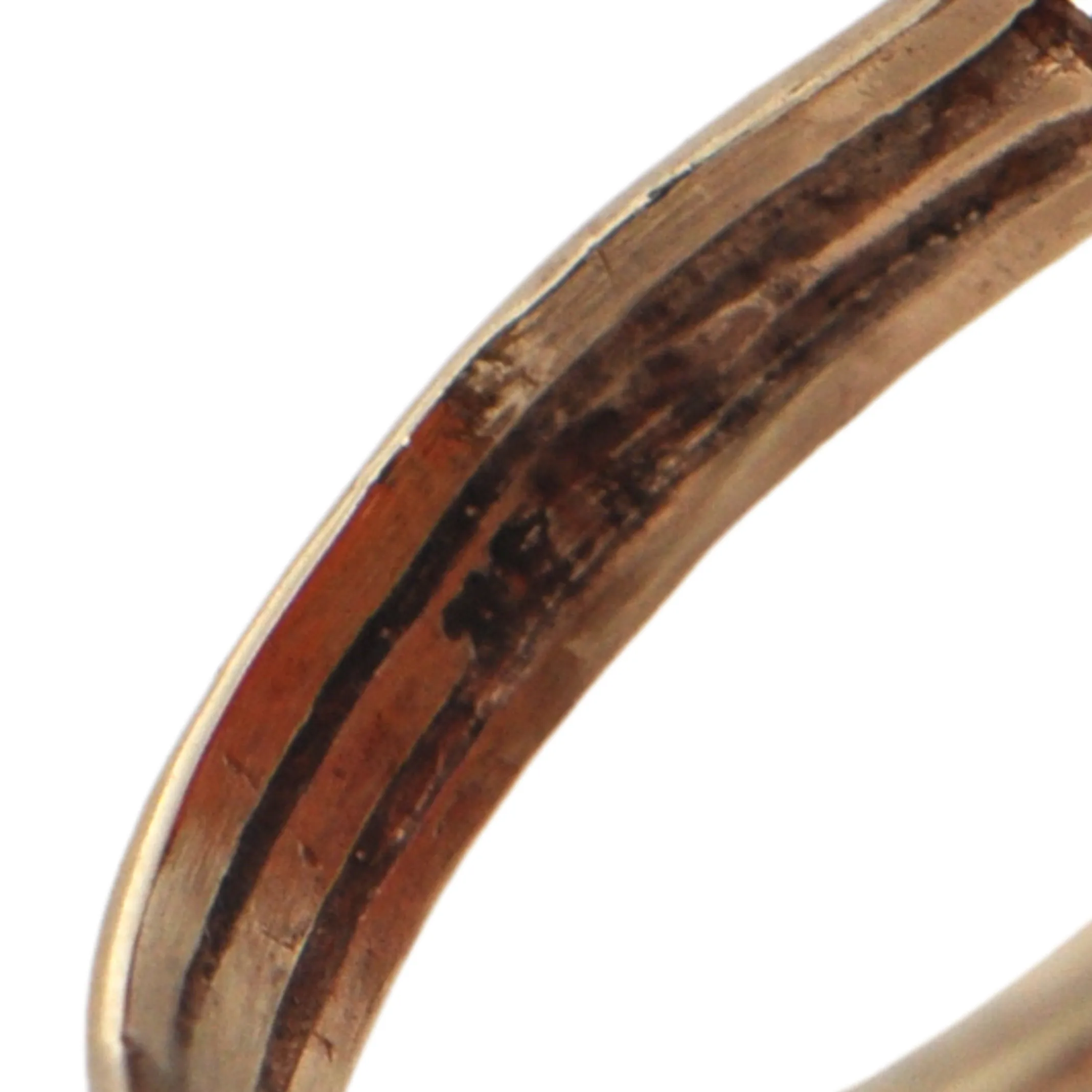 Antique Shell Cameo Elongated 14K Gold Ring
