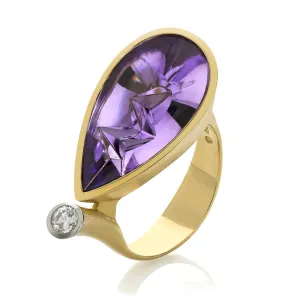 Atelier Munsteiner Icicle-Cut Amethyst Diamond Gold Ring