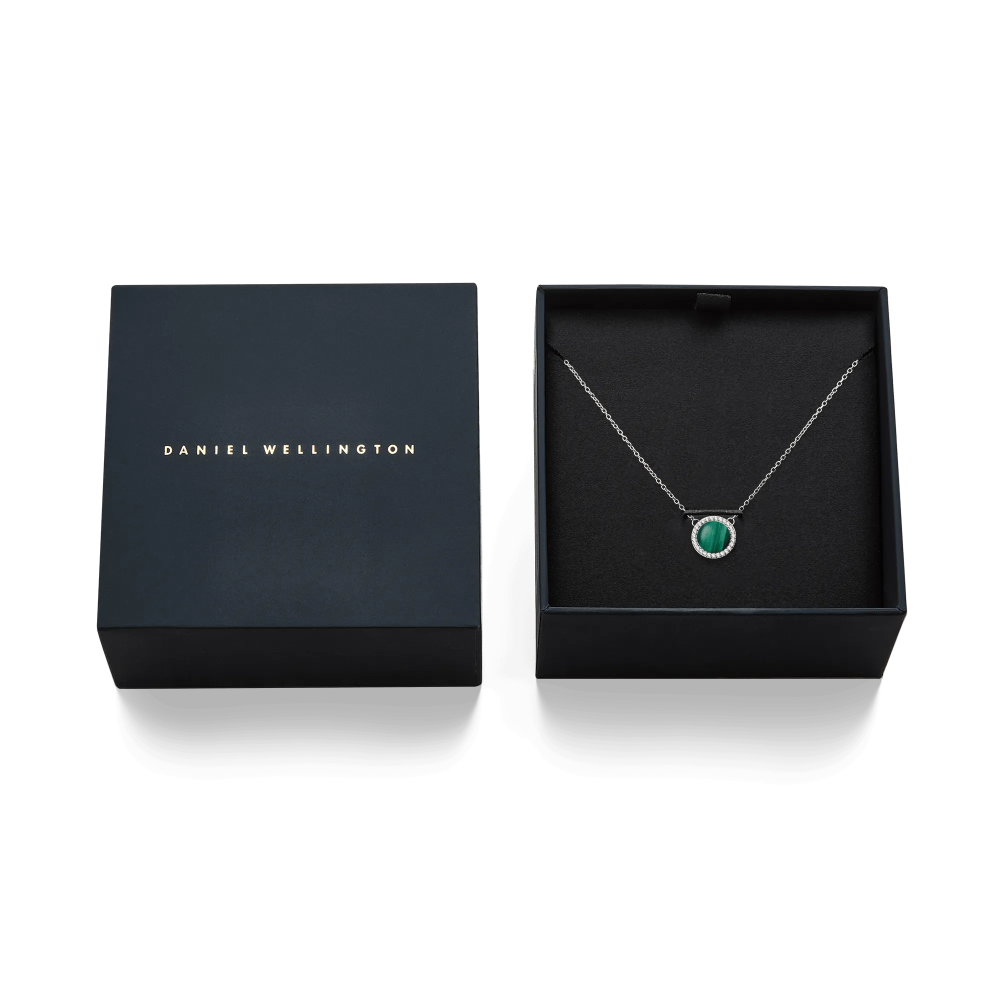 Audrey Necklace Malachite Silver