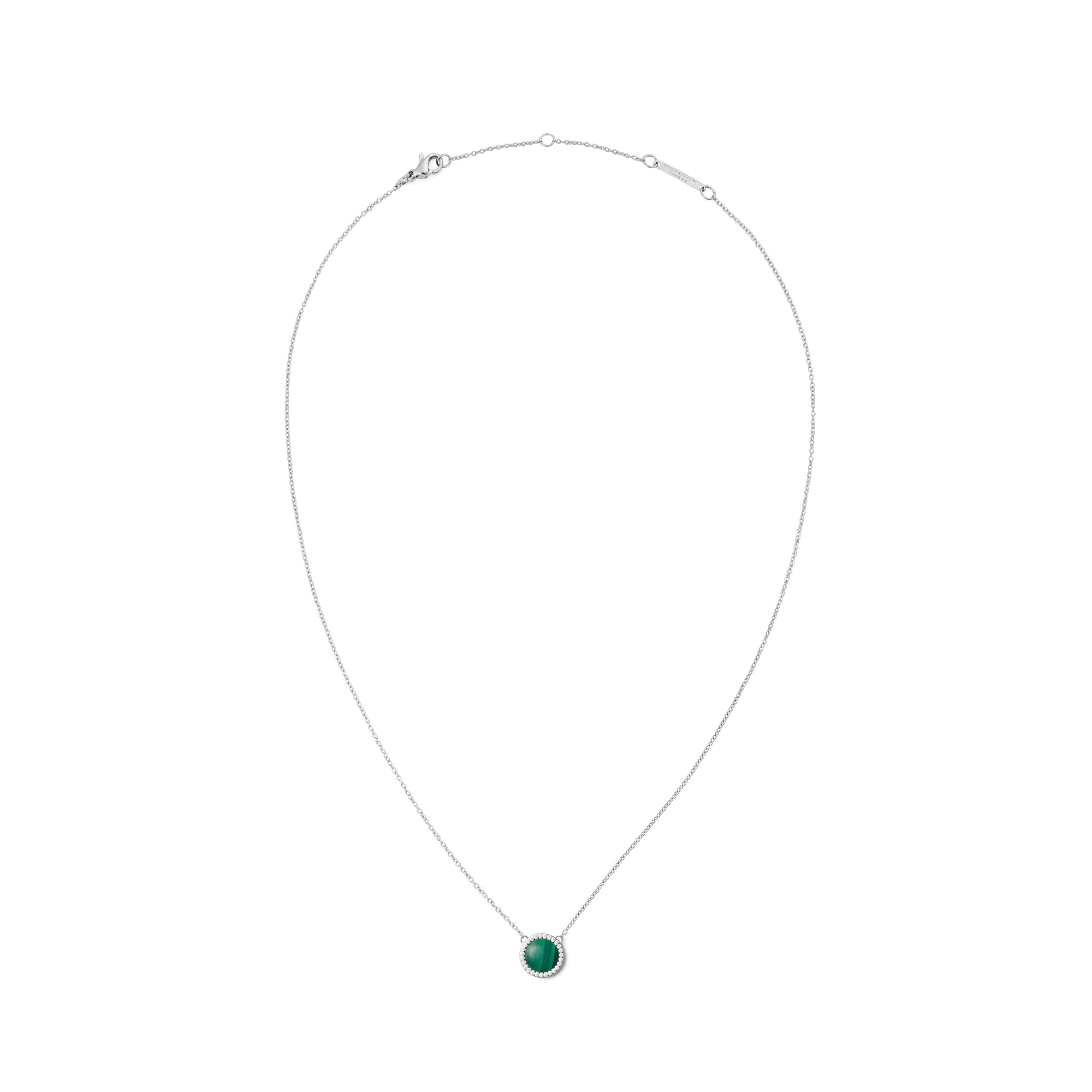 Audrey Necklace Malachite Silver
