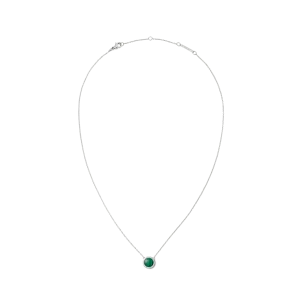 Audrey Necklace Malachite Silver