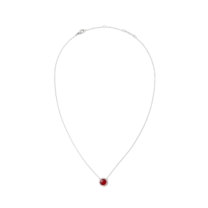 Audrey Necklace Red Agathe Silver