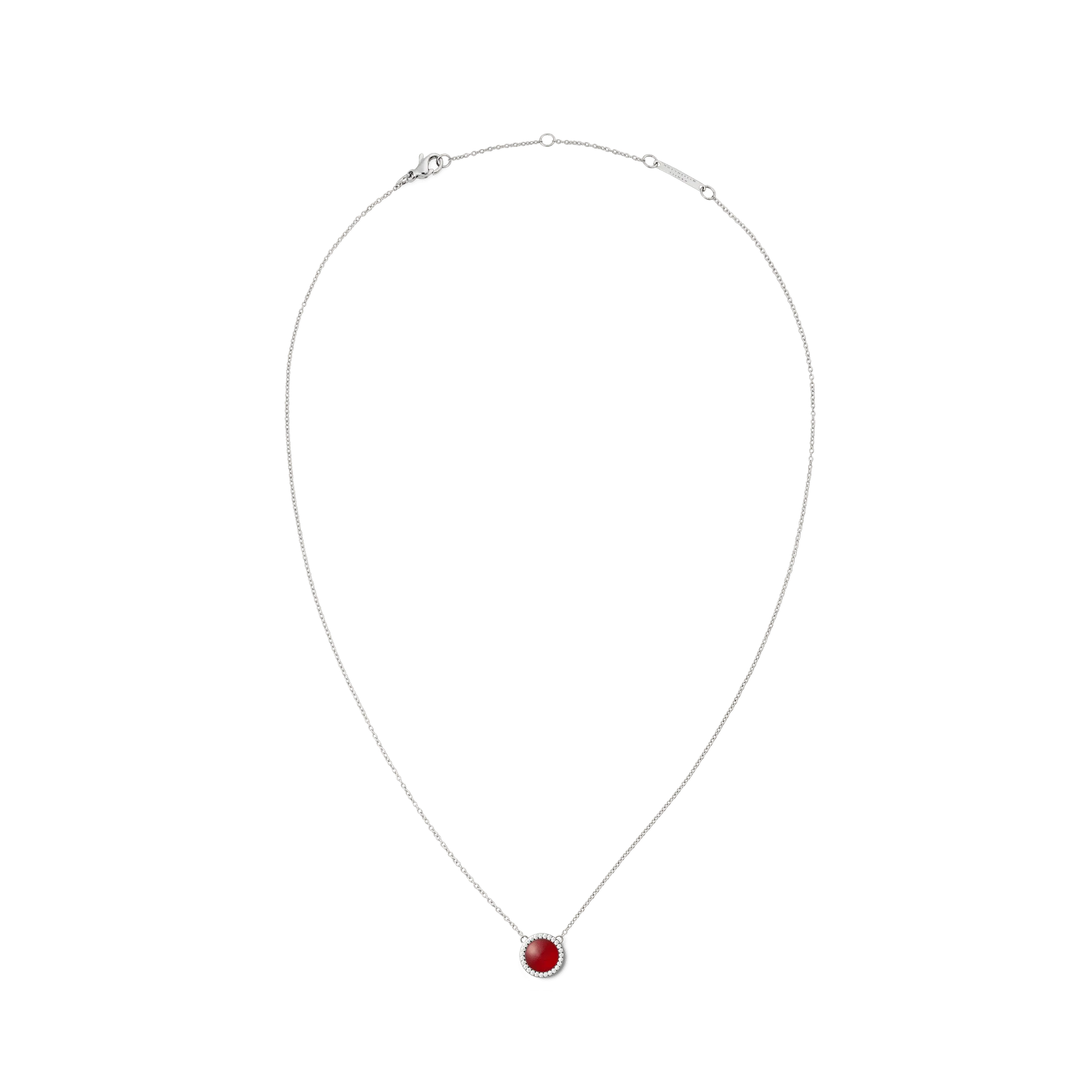 Audrey Necklace Red Agathe Silver
