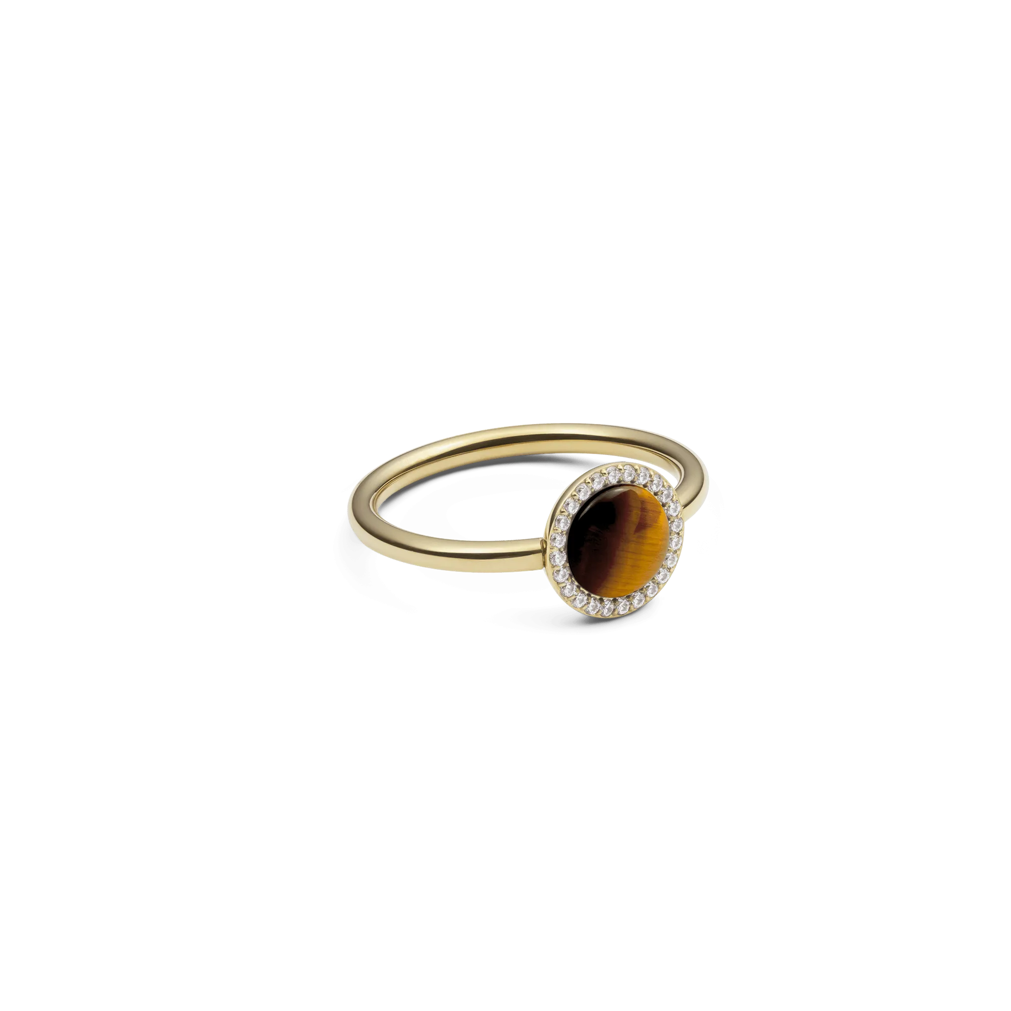 Audrey Ring Tiger Eye Gold