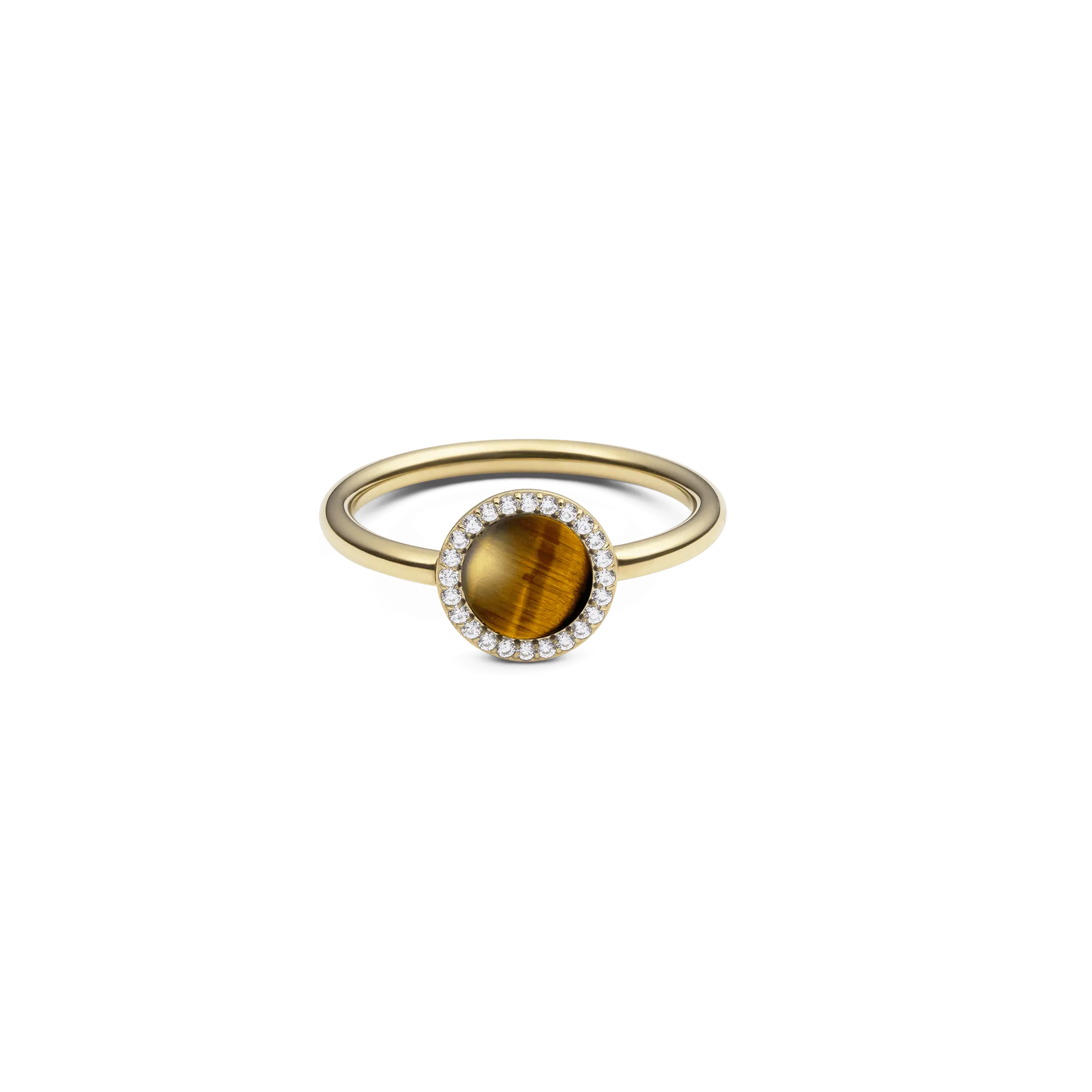Audrey Ring Tiger Eye Gold