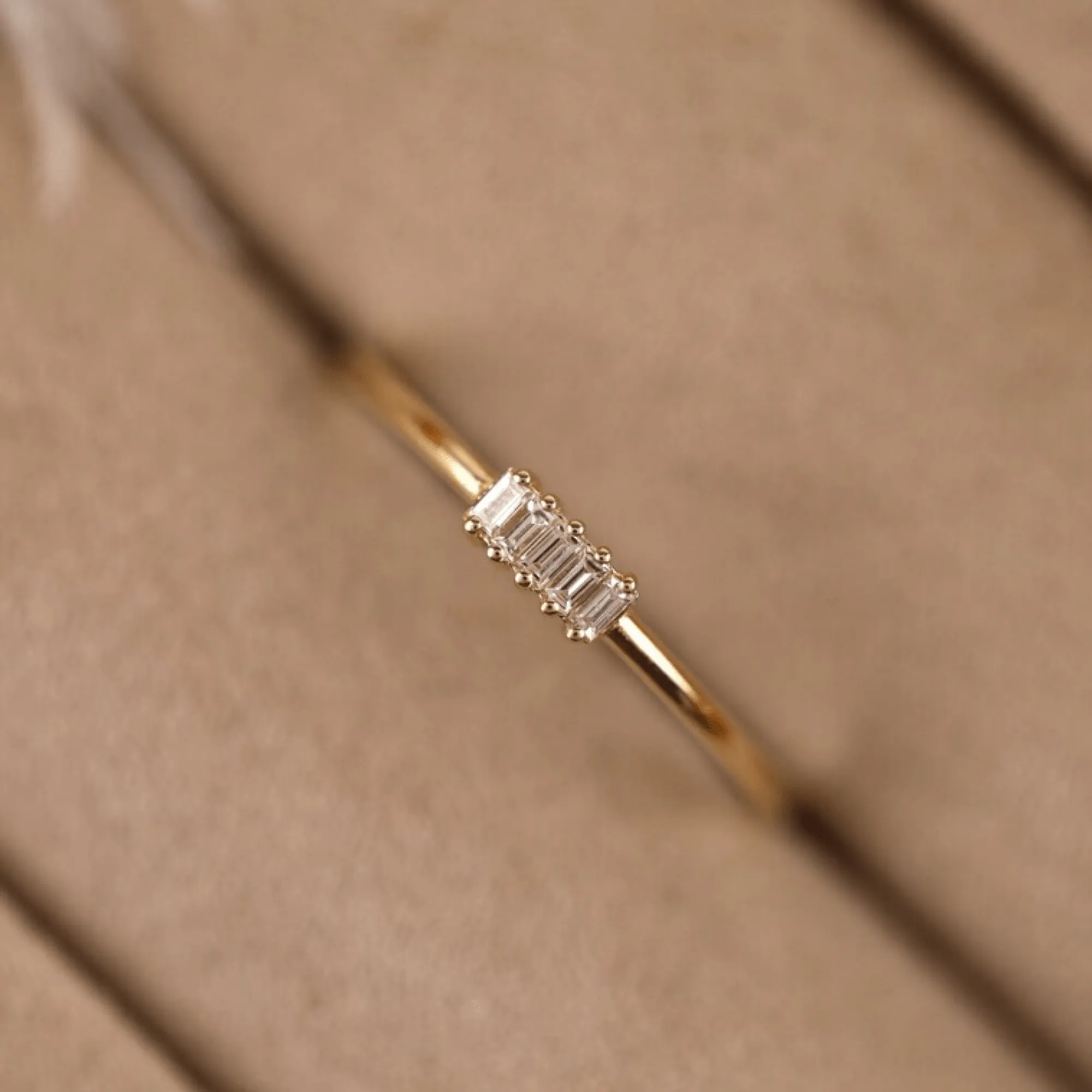 Baguette Diamond Cluster Ring, Helena