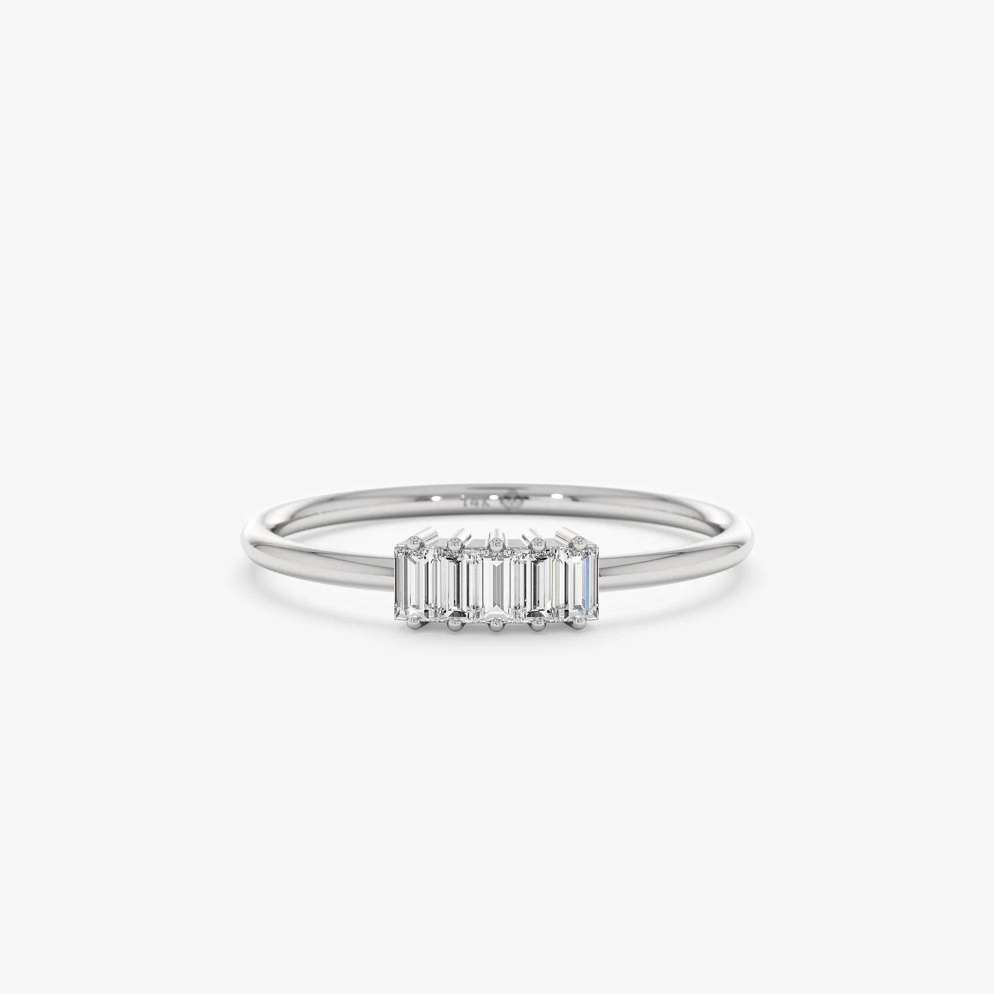Baguette Diamond Cluster Ring, Helena
