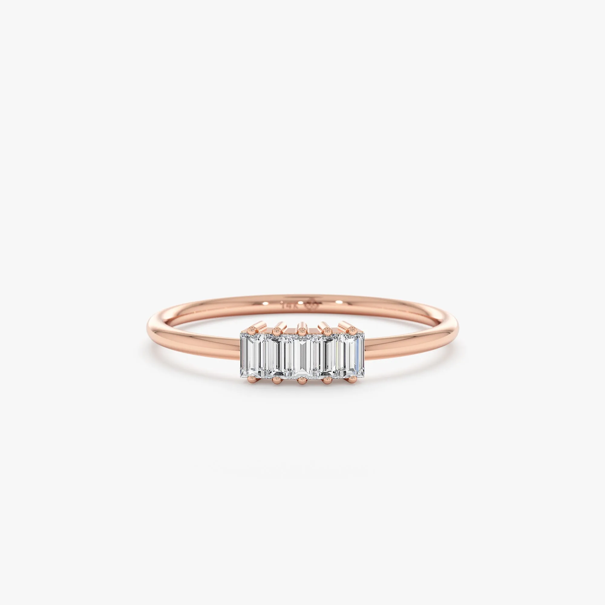 Baguette Diamond Cluster Ring, Helena