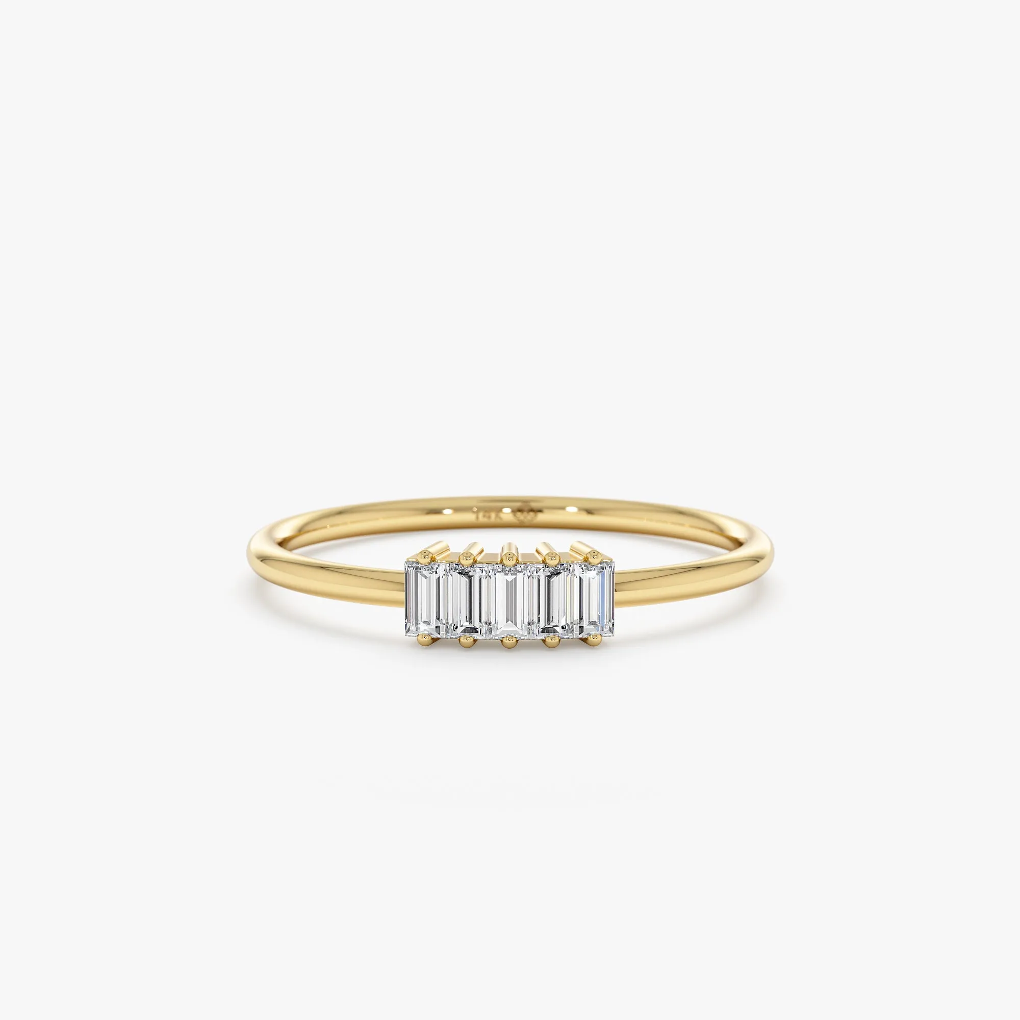 Baguette Diamond Cluster Ring, Helena