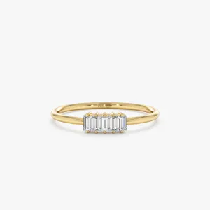 Baguette Diamond Cluster Ring, Helena