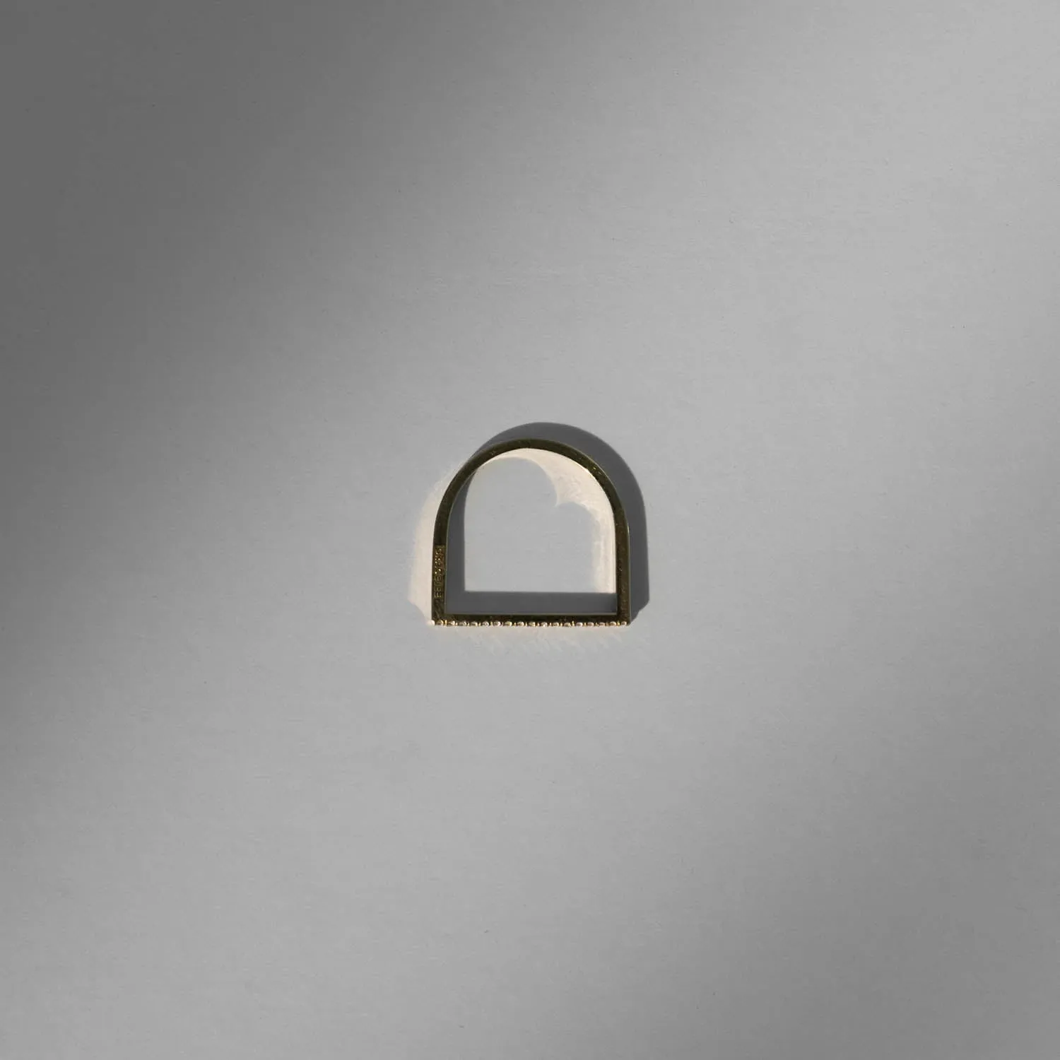 Bar Ring with Diamonds