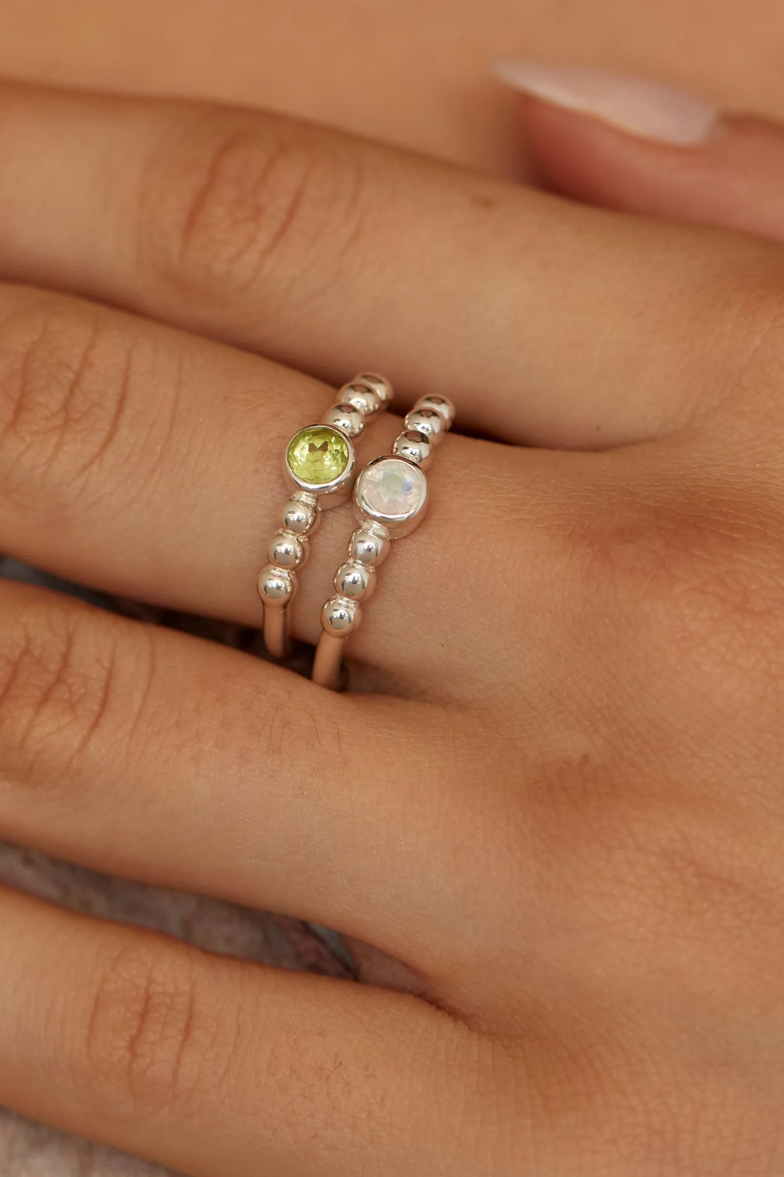 Bella Lapis Silver Stacker