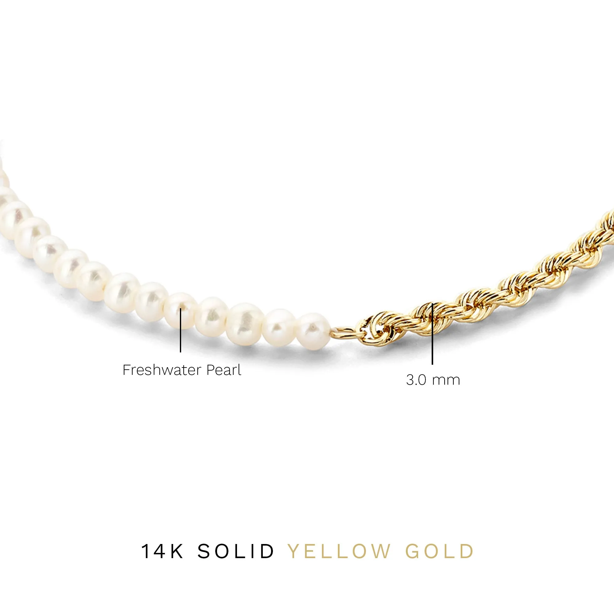 Belleville Nova 14 karat gold bracelet with freshwater pearls