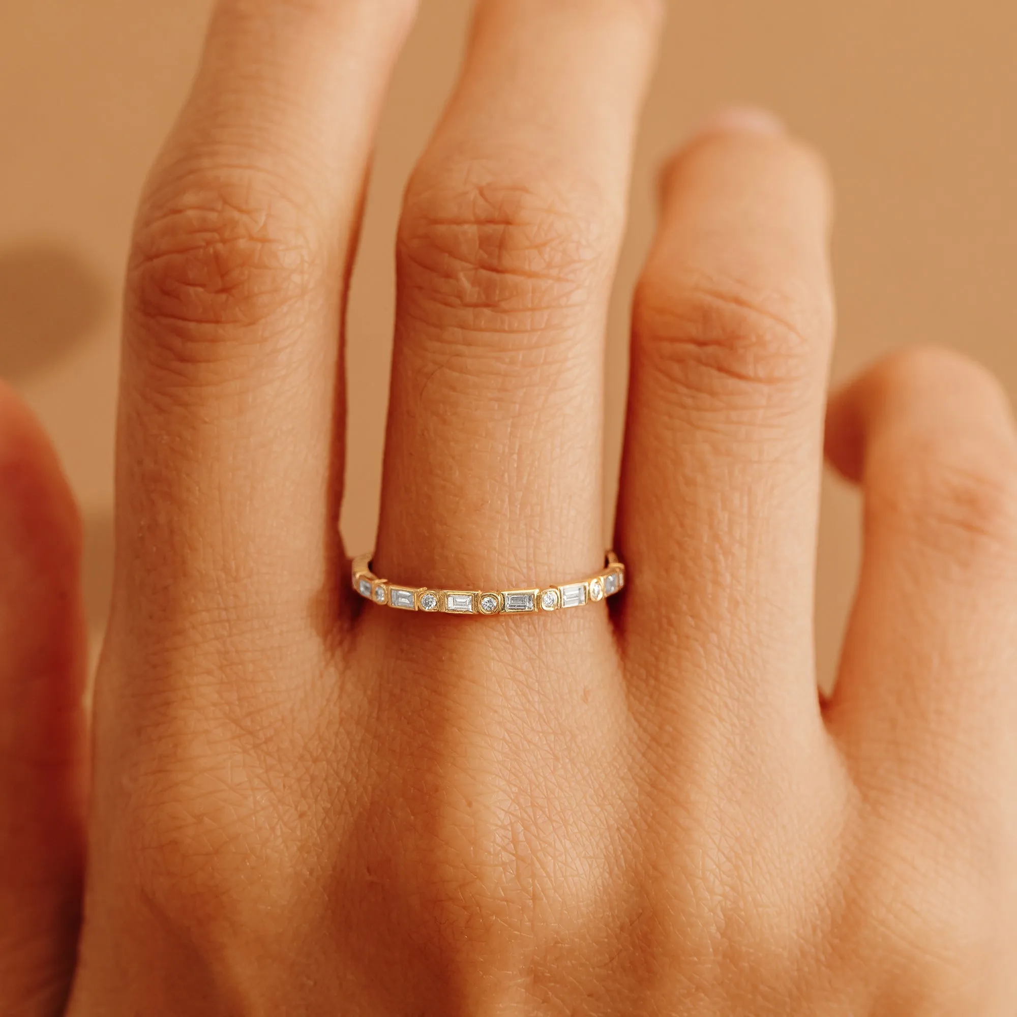 Bezel Diamond Eternity Ring, Tamia