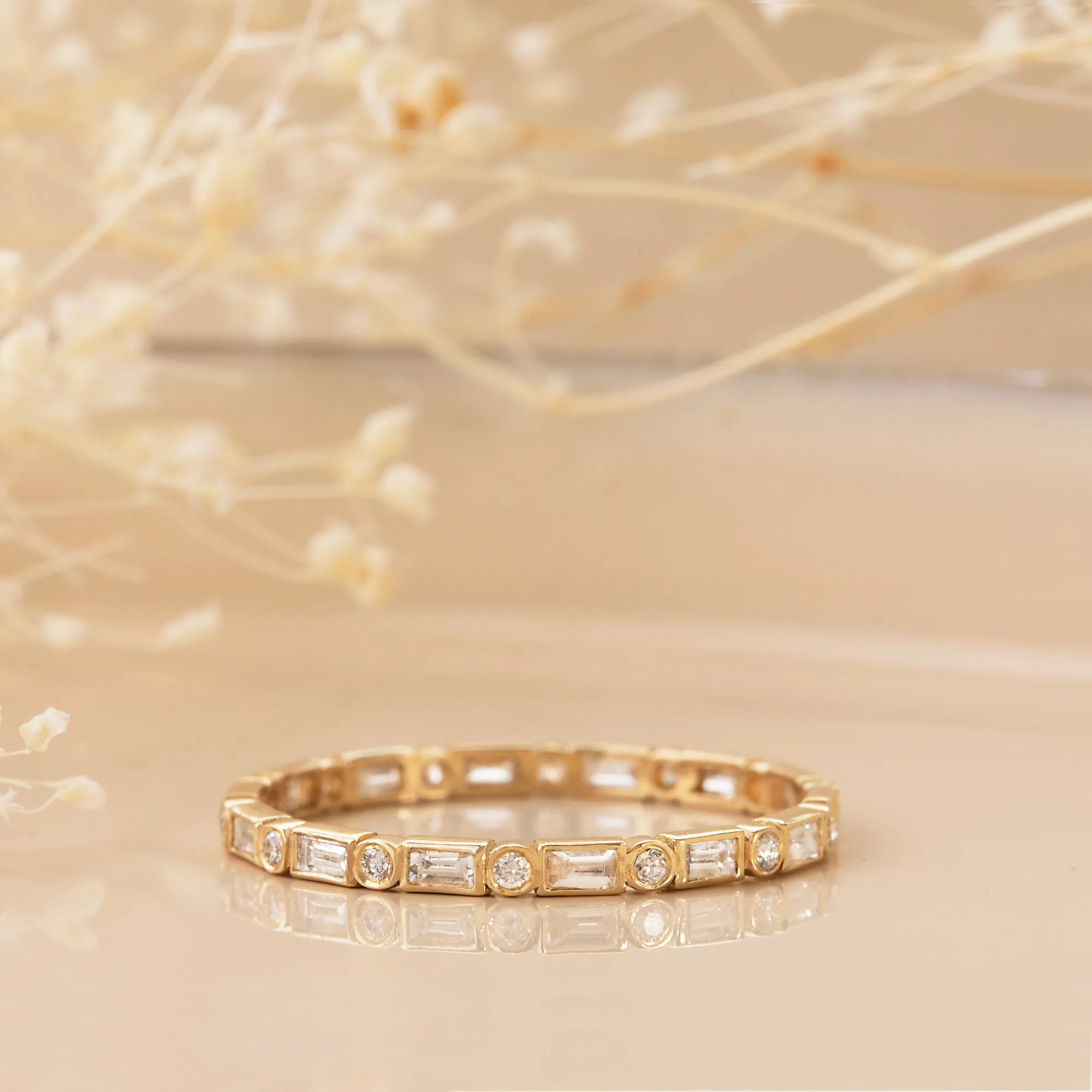 Bezel Diamond Eternity Ring, Tamia