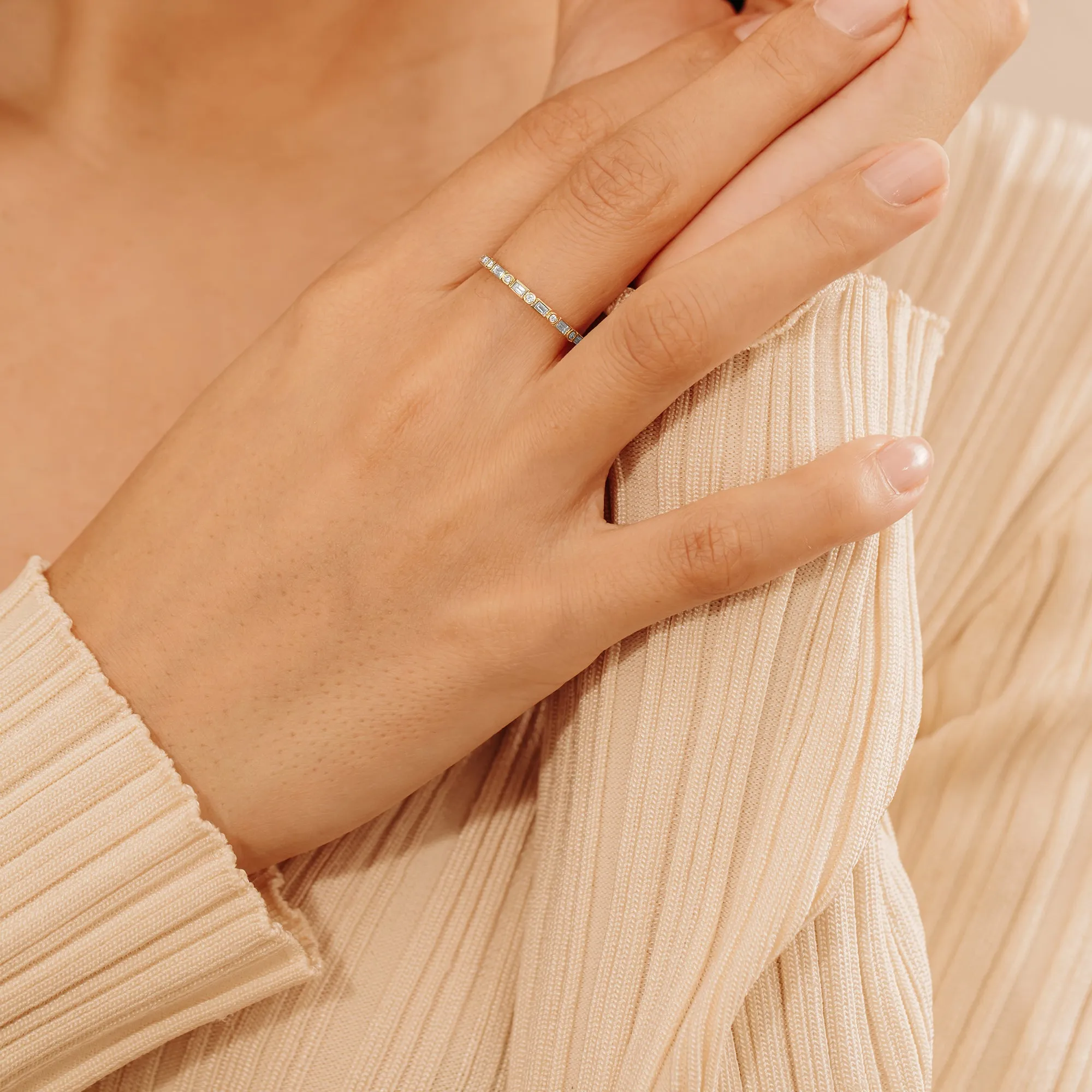 Bezel Diamond Eternity Ring, Tamia