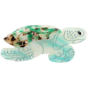 Bow's by St?r Tortoise Hair Clip - Turquoise/Green