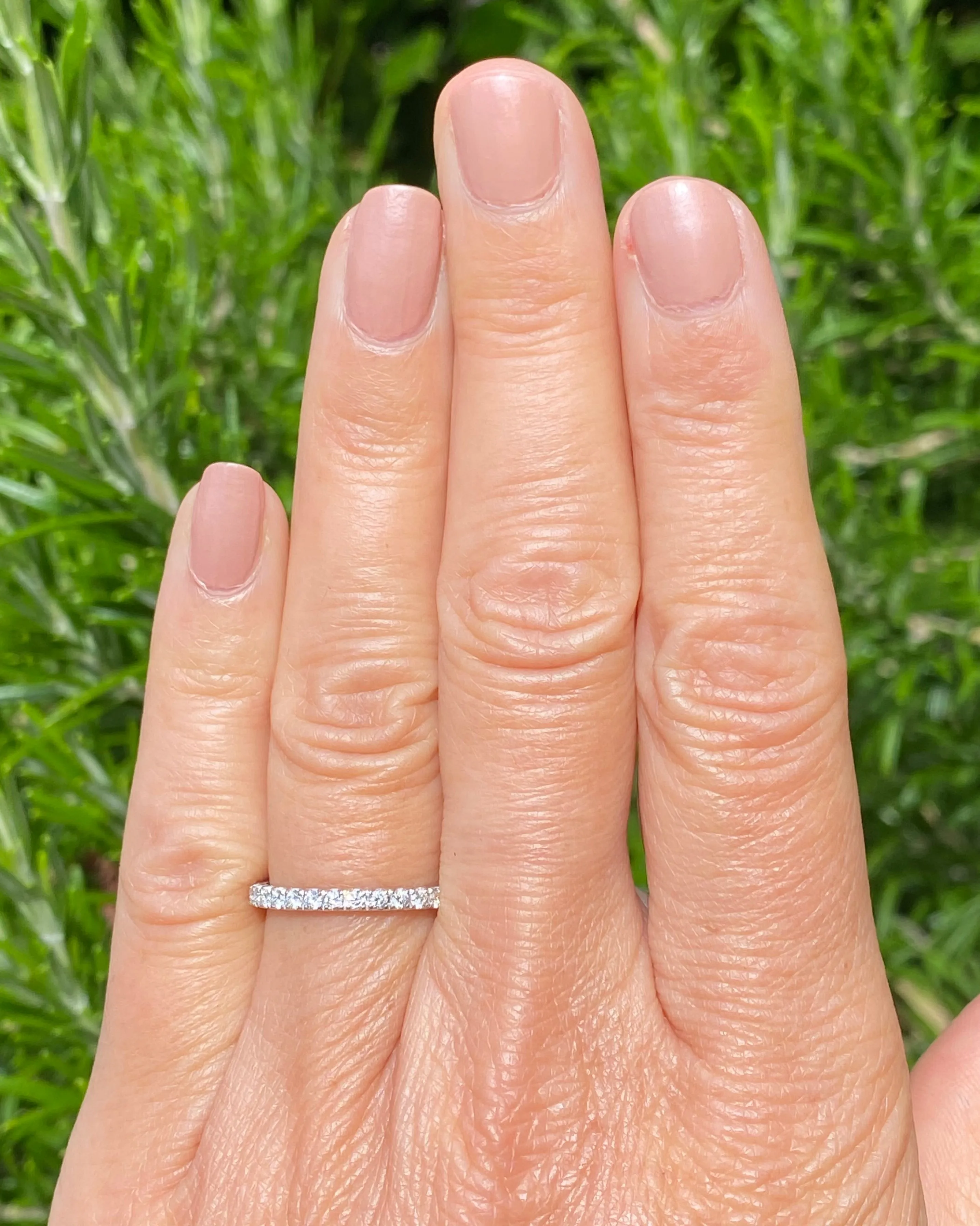 Brilliant Cut Diamond Half Eternity Wedding Ring 0.48ct Platinum