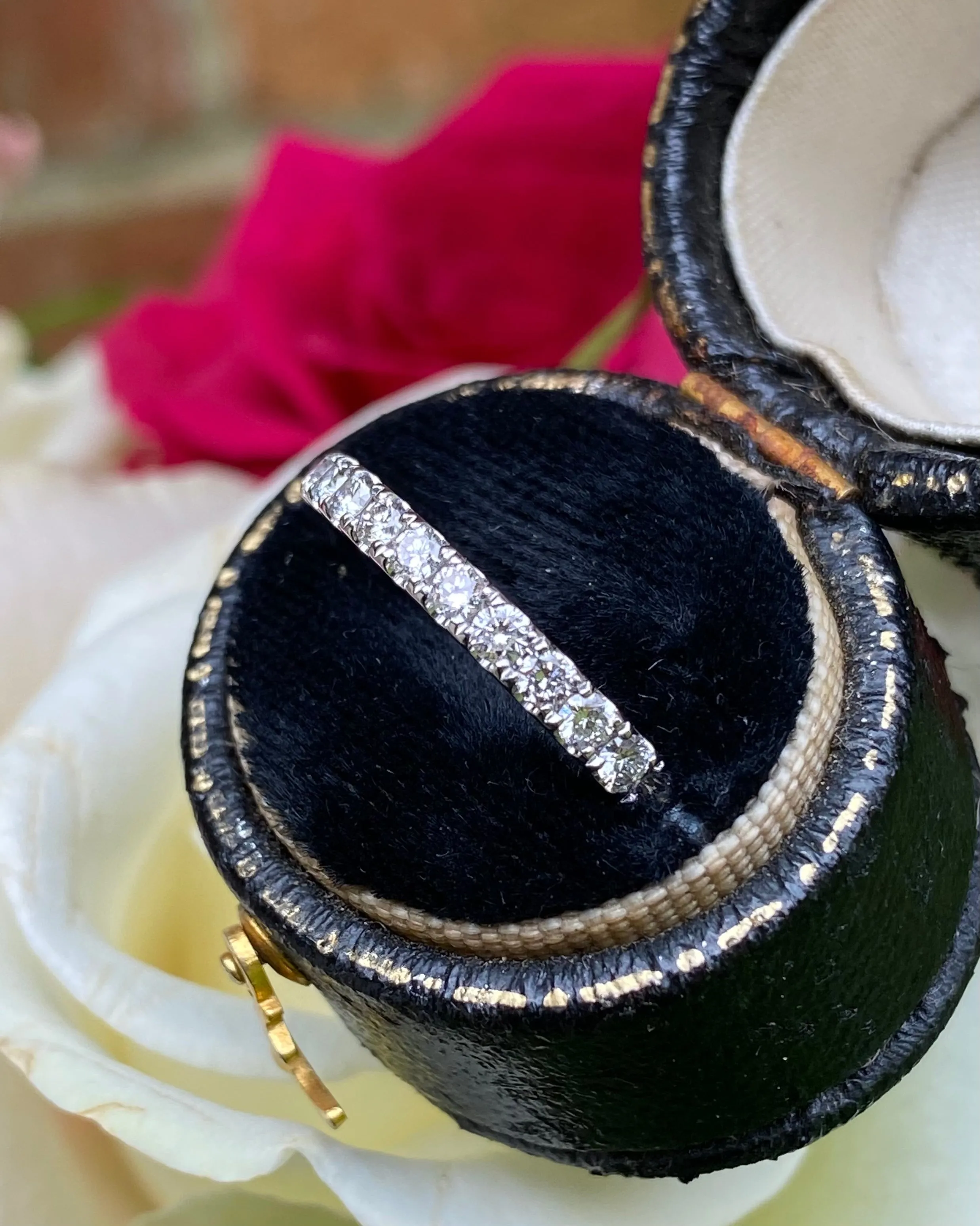 Brilliant Cut Diamond Half Eternity Wedding Ring 0.48ct Platinum