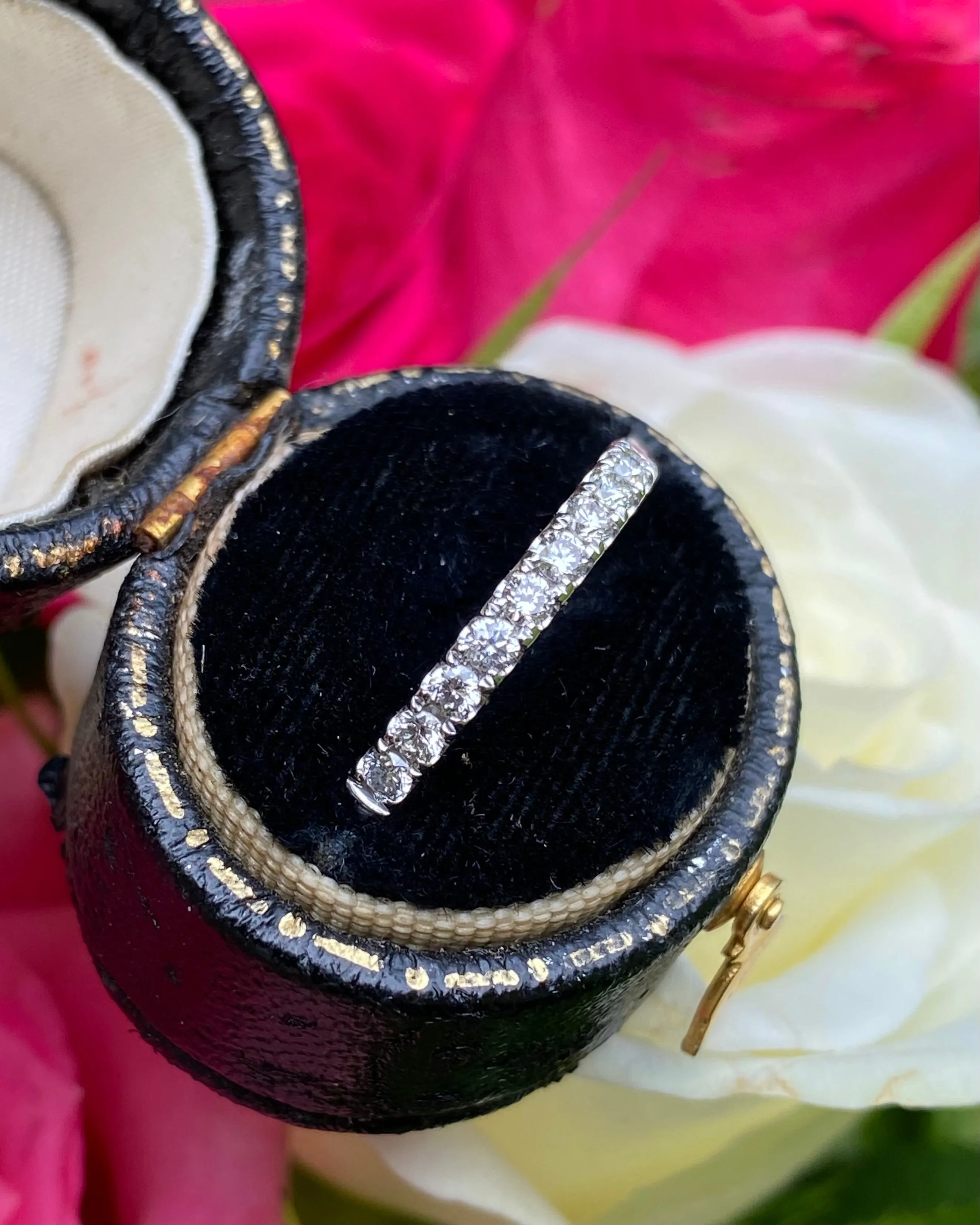 Brilliant Cut Diamond Half Eternity Wedding Ring 0.48ct Platinum