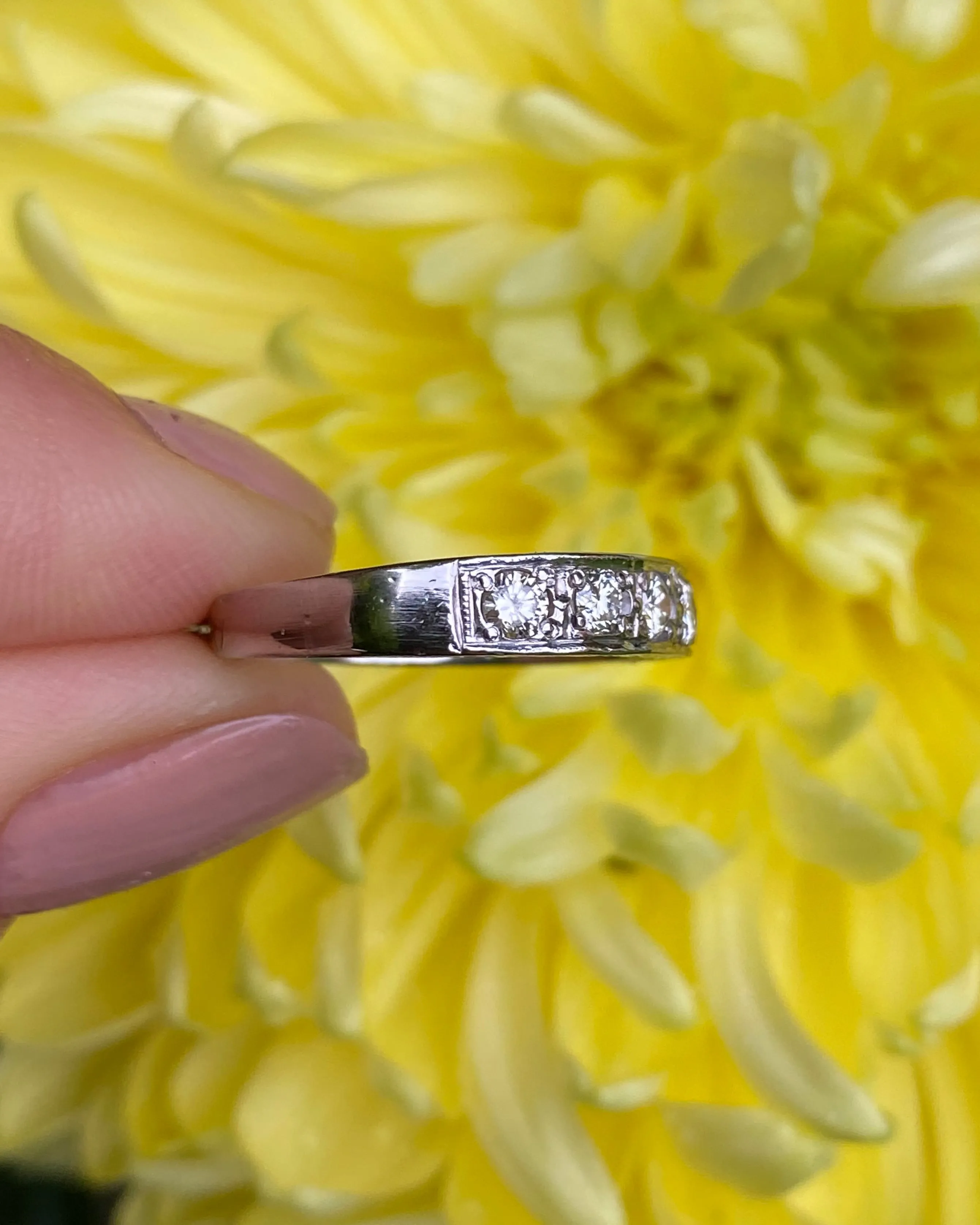 Brilliant Cut Diamond Half Eternity Wedding Ring 0.95ct Platinum