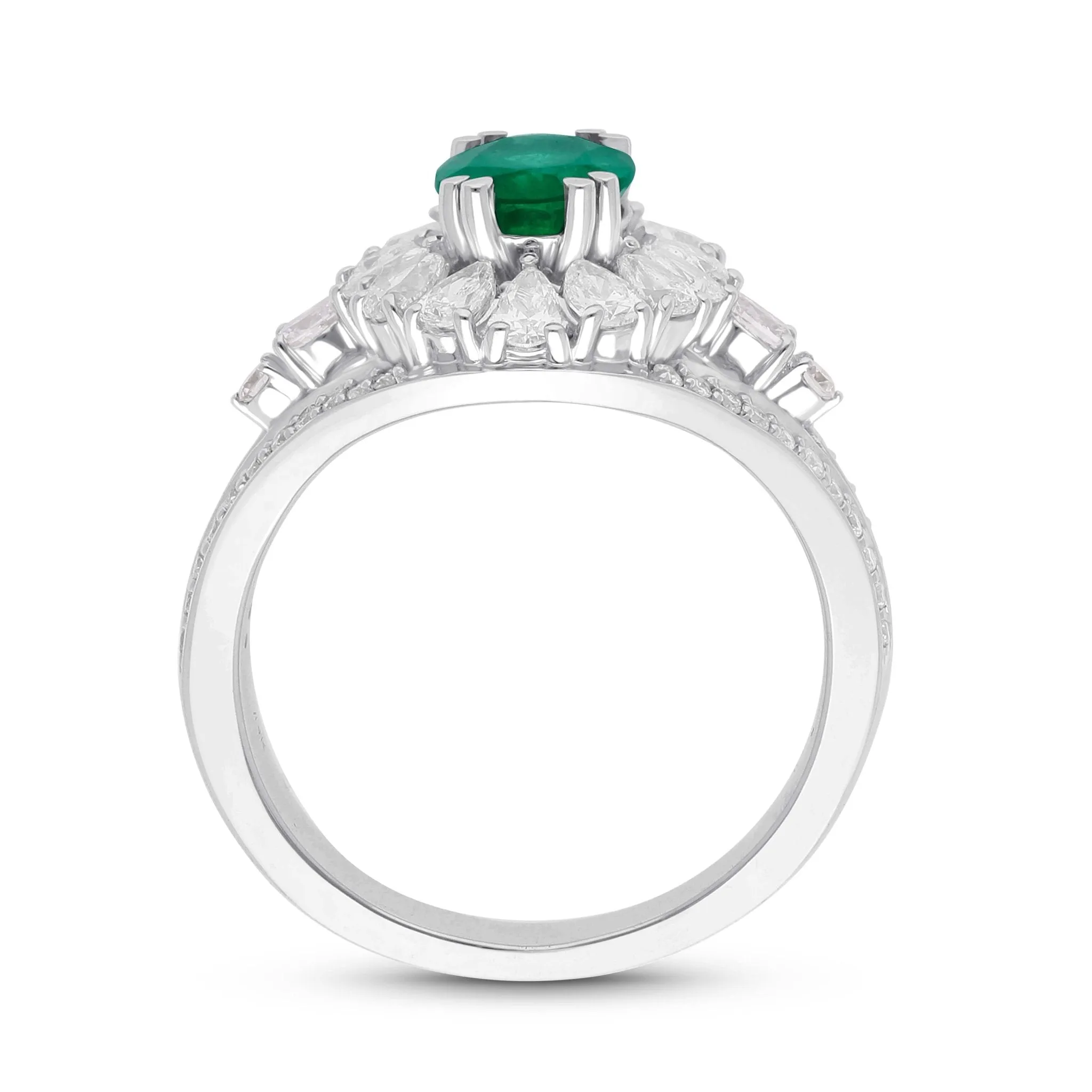 Emerald Lustre Ring - WG