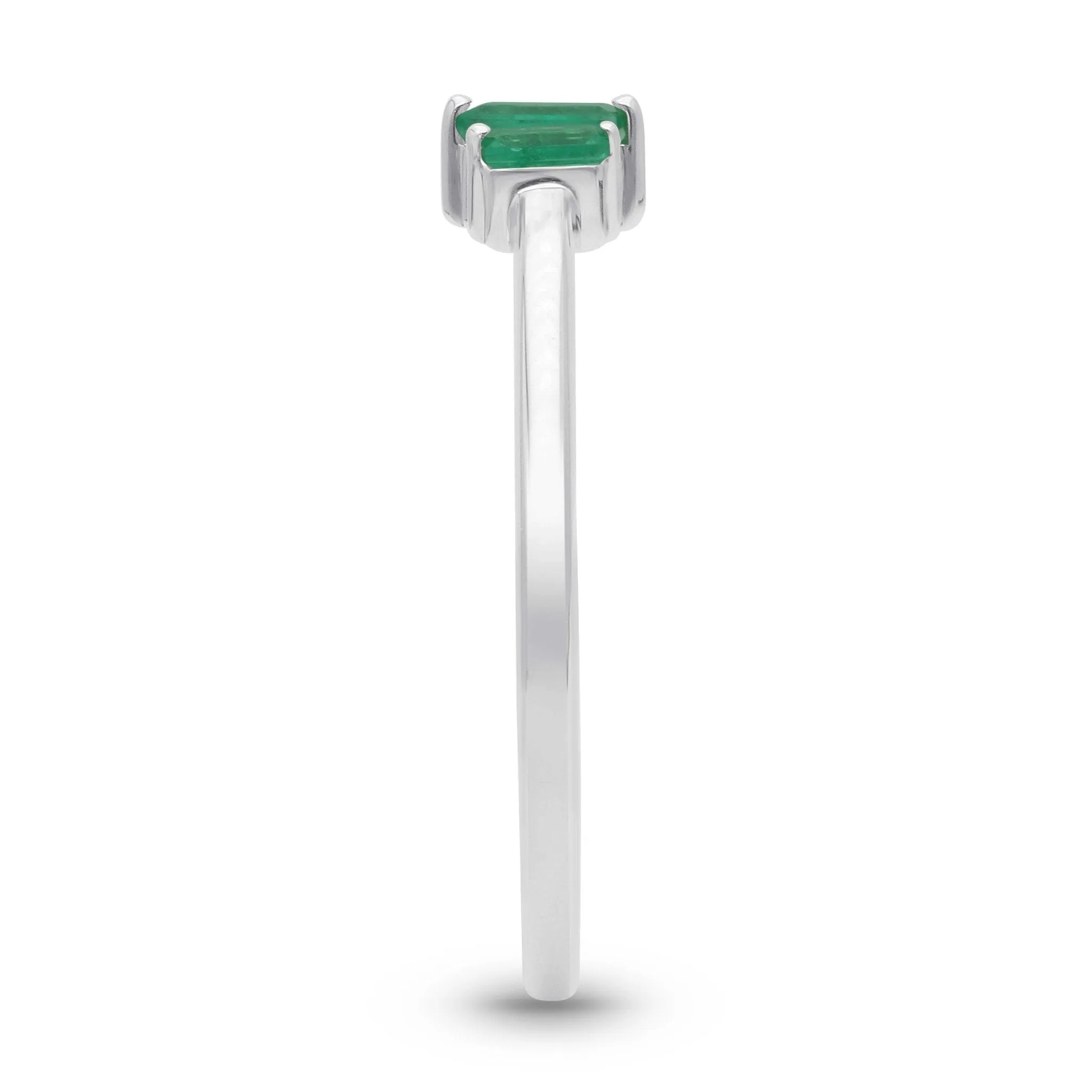 Emerald Trio Stackable Ring - WG