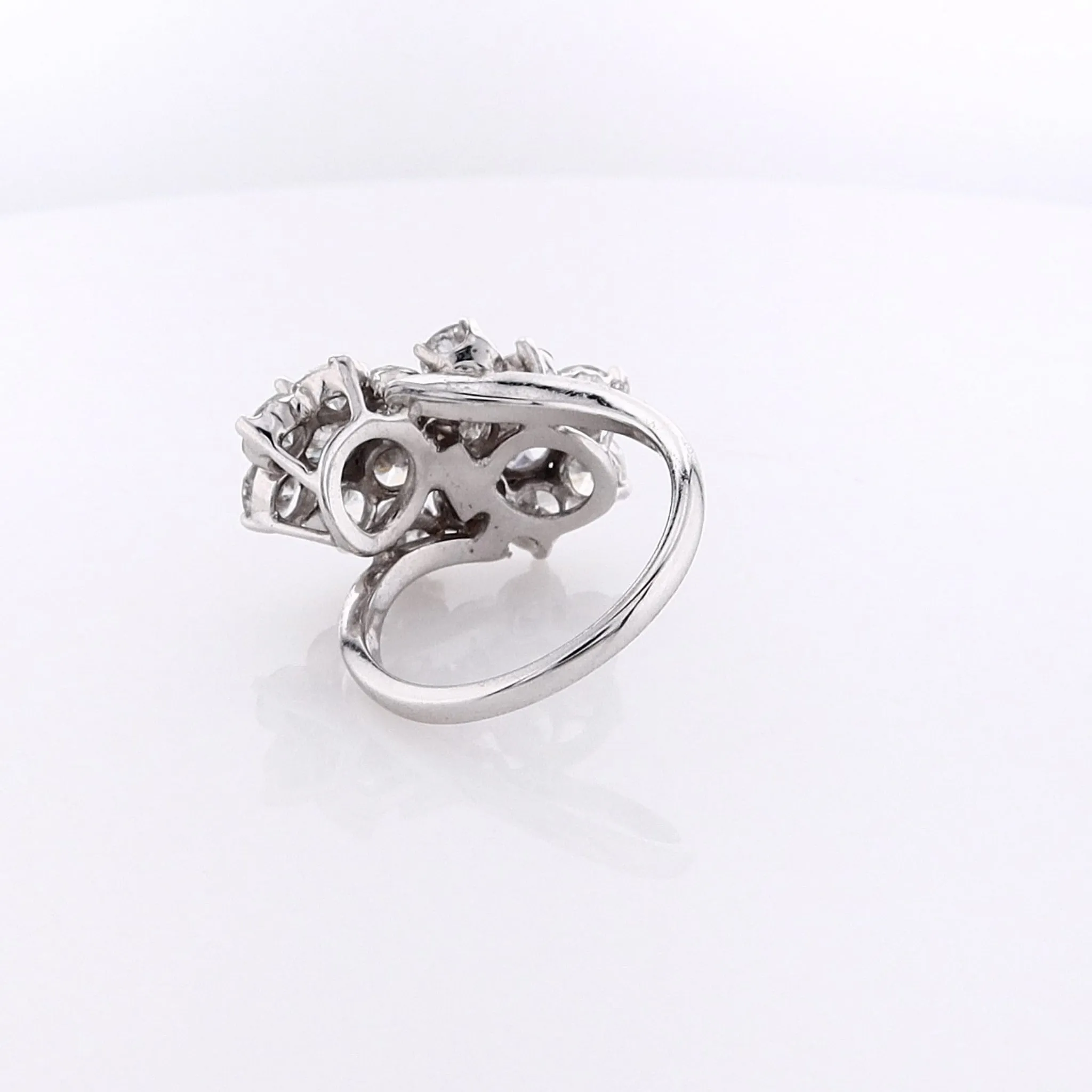 Estate 14 Karat White Gold Cluster Design Diamond Ring