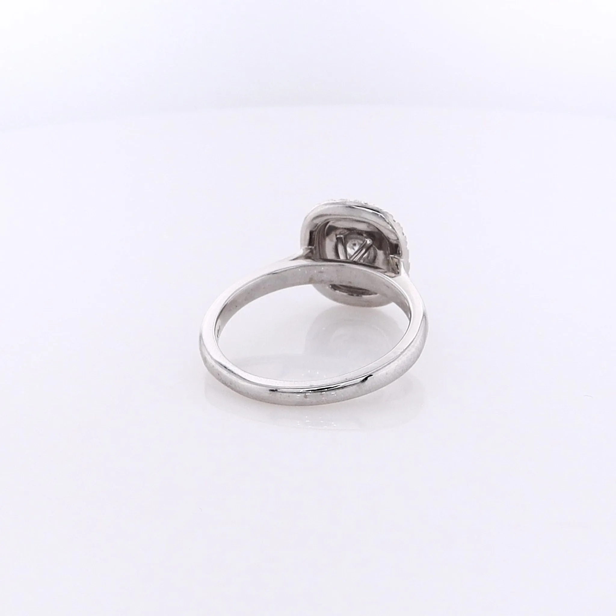 Estate 14 Karat White Gold Diamond Engagement Ring