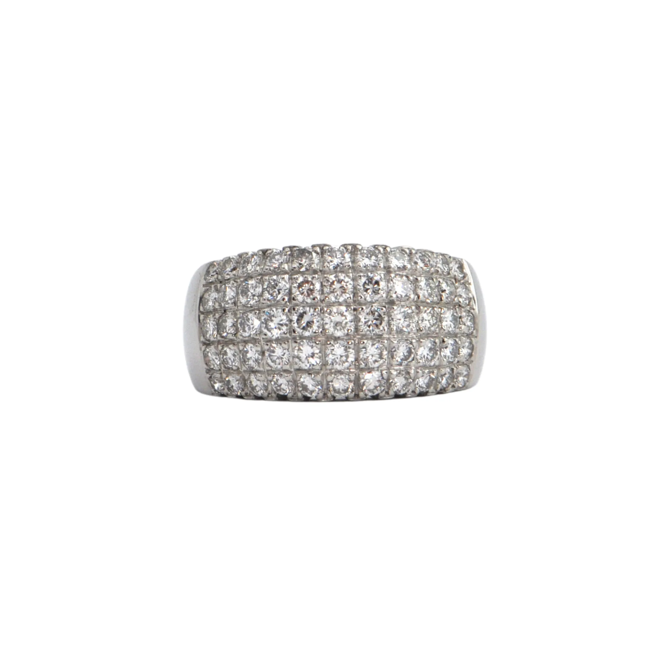 Estate Pav Diamond 18K Gold Ring