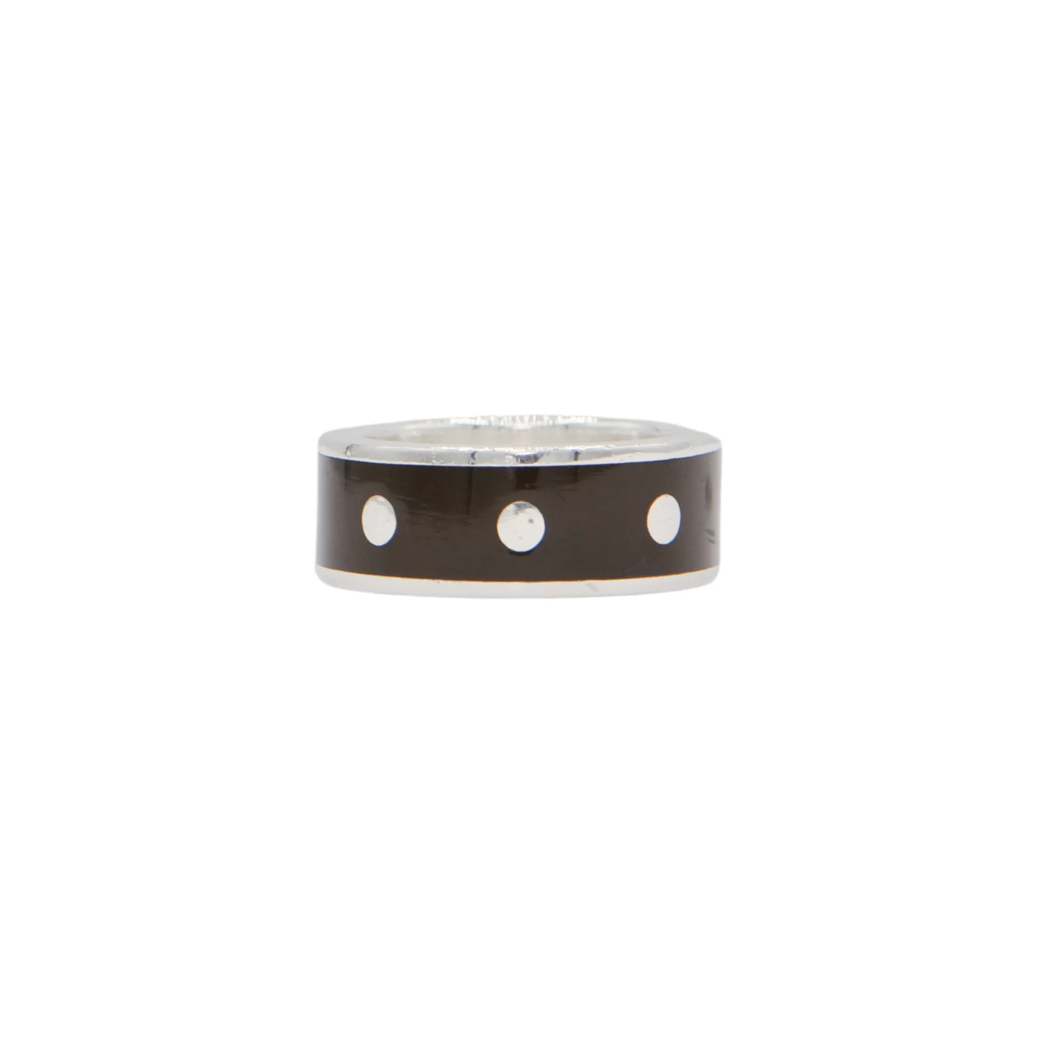Estate Signed Walter Schluep Resin and Sterling Silver Band