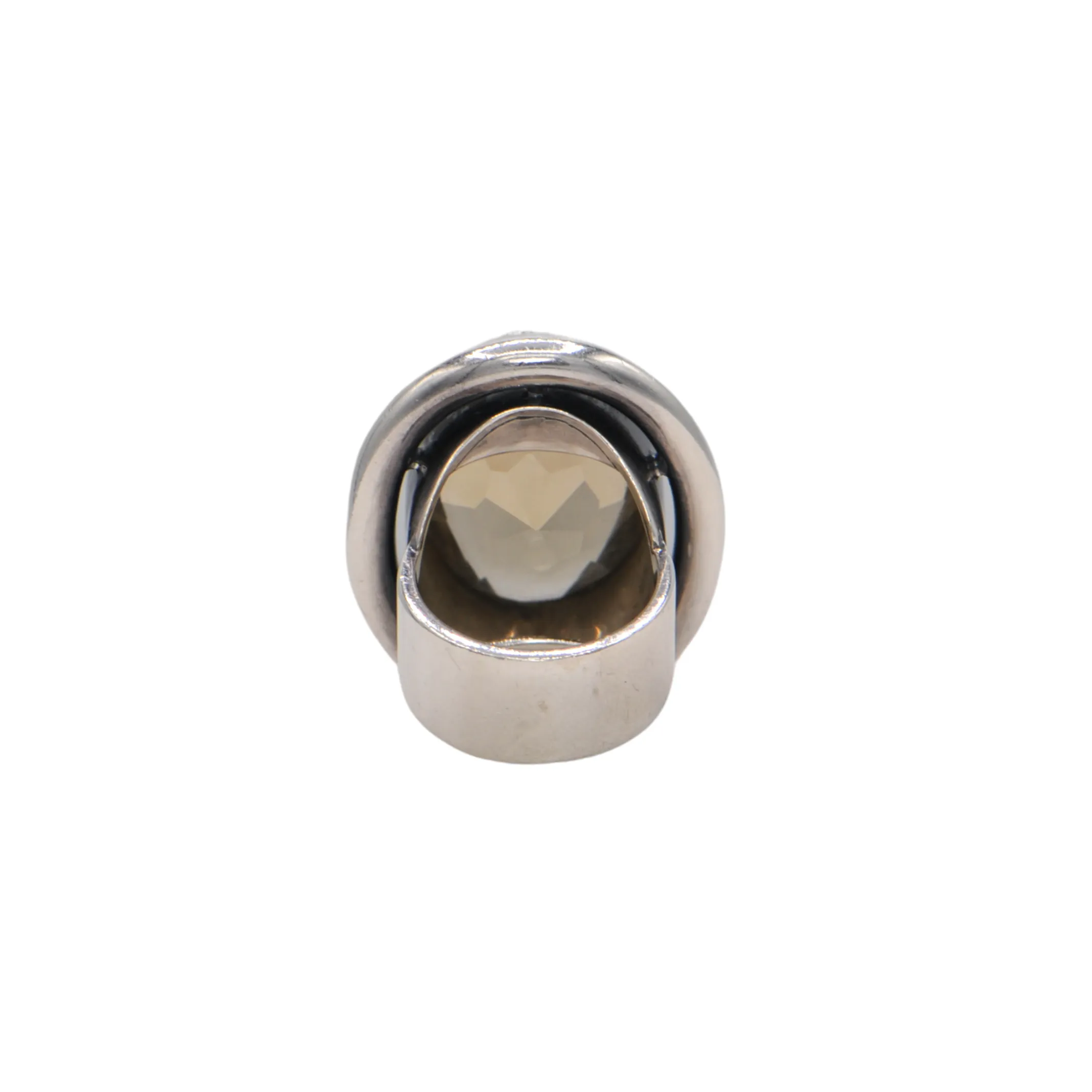 Estate Signed Walter Schluep Smoky Quartz Sterling Silver Ring