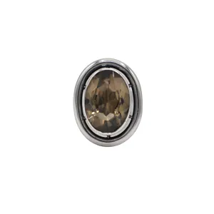 Estate Signed Walter Schluep Smoky Quartz Sterling Silver Ring