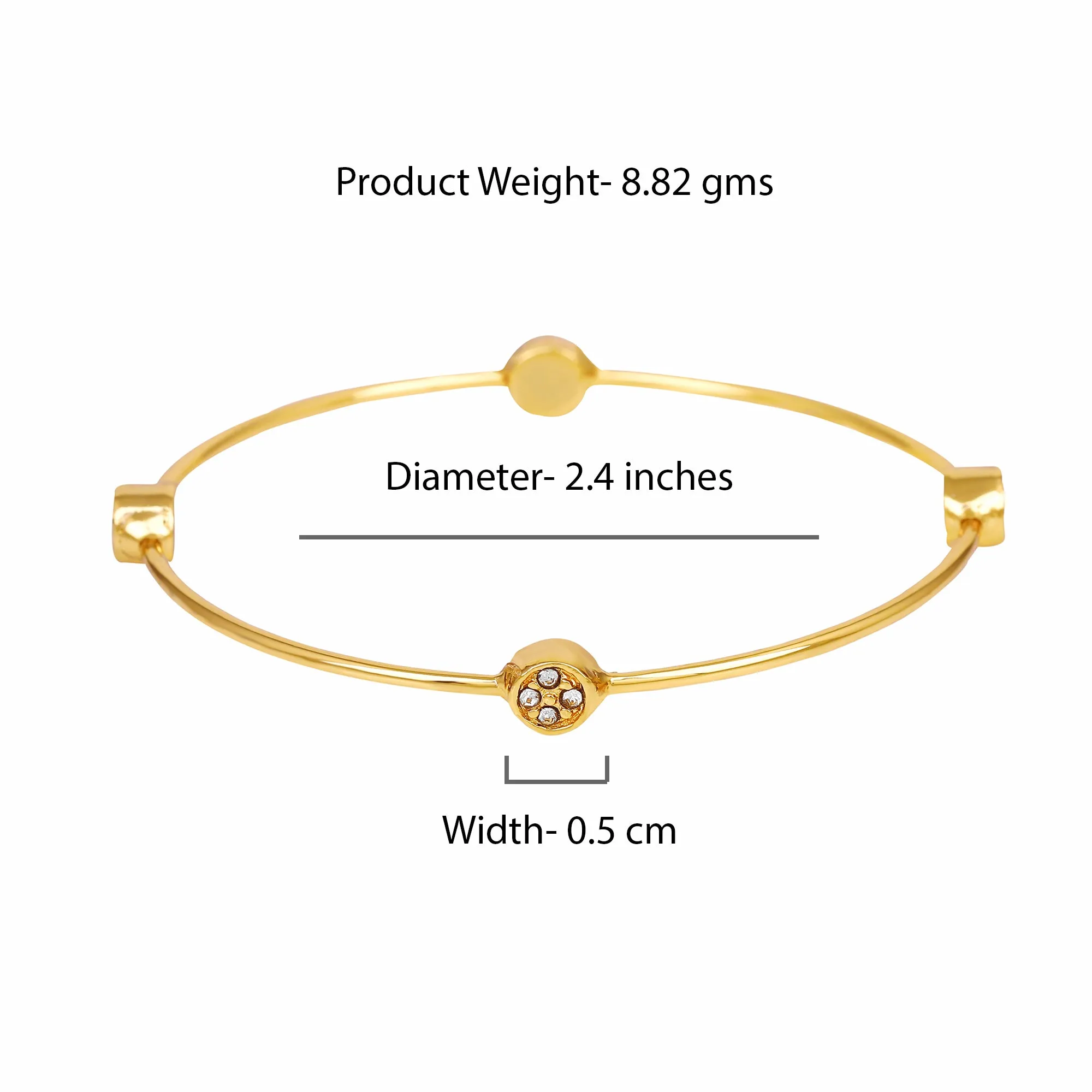 Estele White Austrian Crystal Stone Bracelet for women